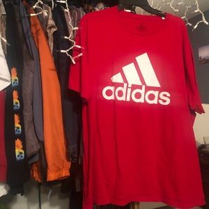adidas Tops - ADIDAS RED SHORT SLEEVE SHIRT adidas Tops - ADIDAS RED SHORT SLEEVE SHIRT